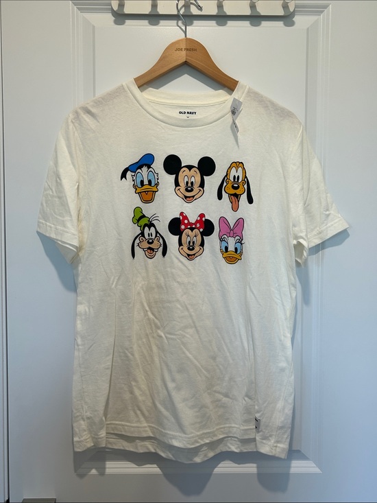 Old Navy Tops - Old Navy White Disney Character Faces Graphic Tee